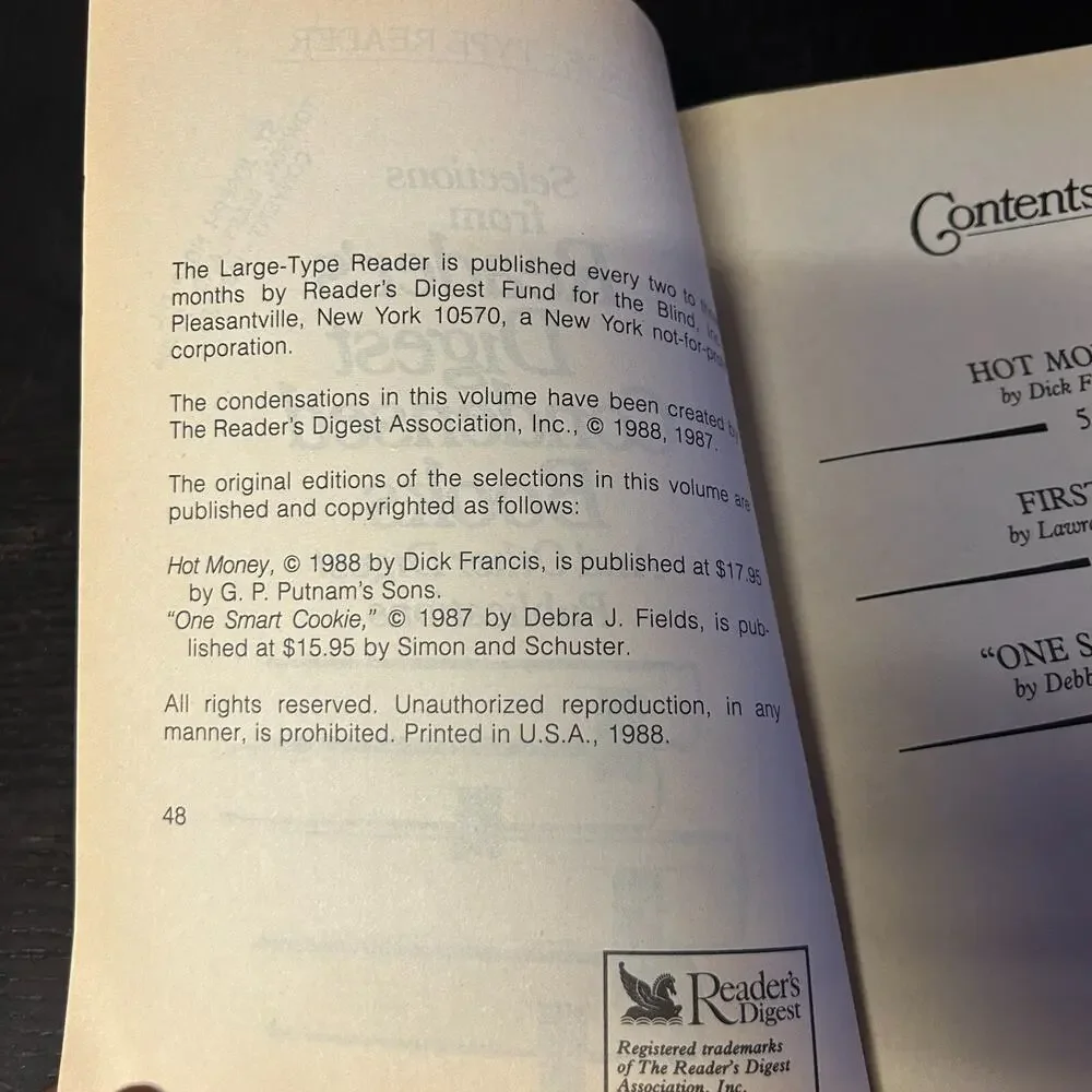 Large-Type Reader Special Edition Selections from Reader’s Digest Condensed Book